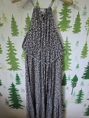 Black and White Floral Dress